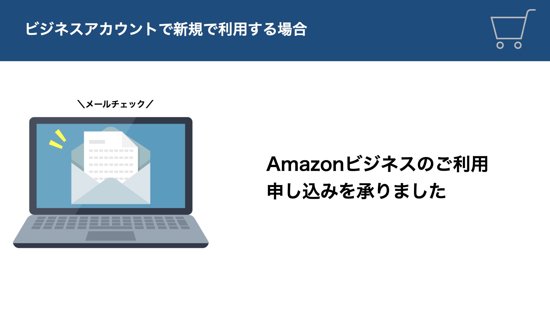 AmazonからAmazonビジネスのご利用申し込みを承りましたとのメールが届きます。
